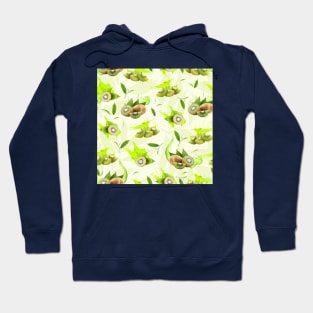 Kiwi fruits and leaves Hoodie